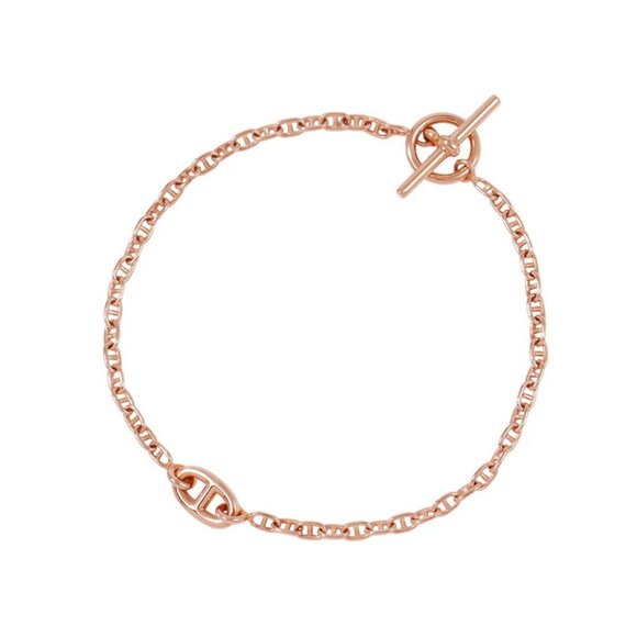 HERMES New Farandole Bracelet Size SH 18K Pink Gold - Picture 1 of 9
